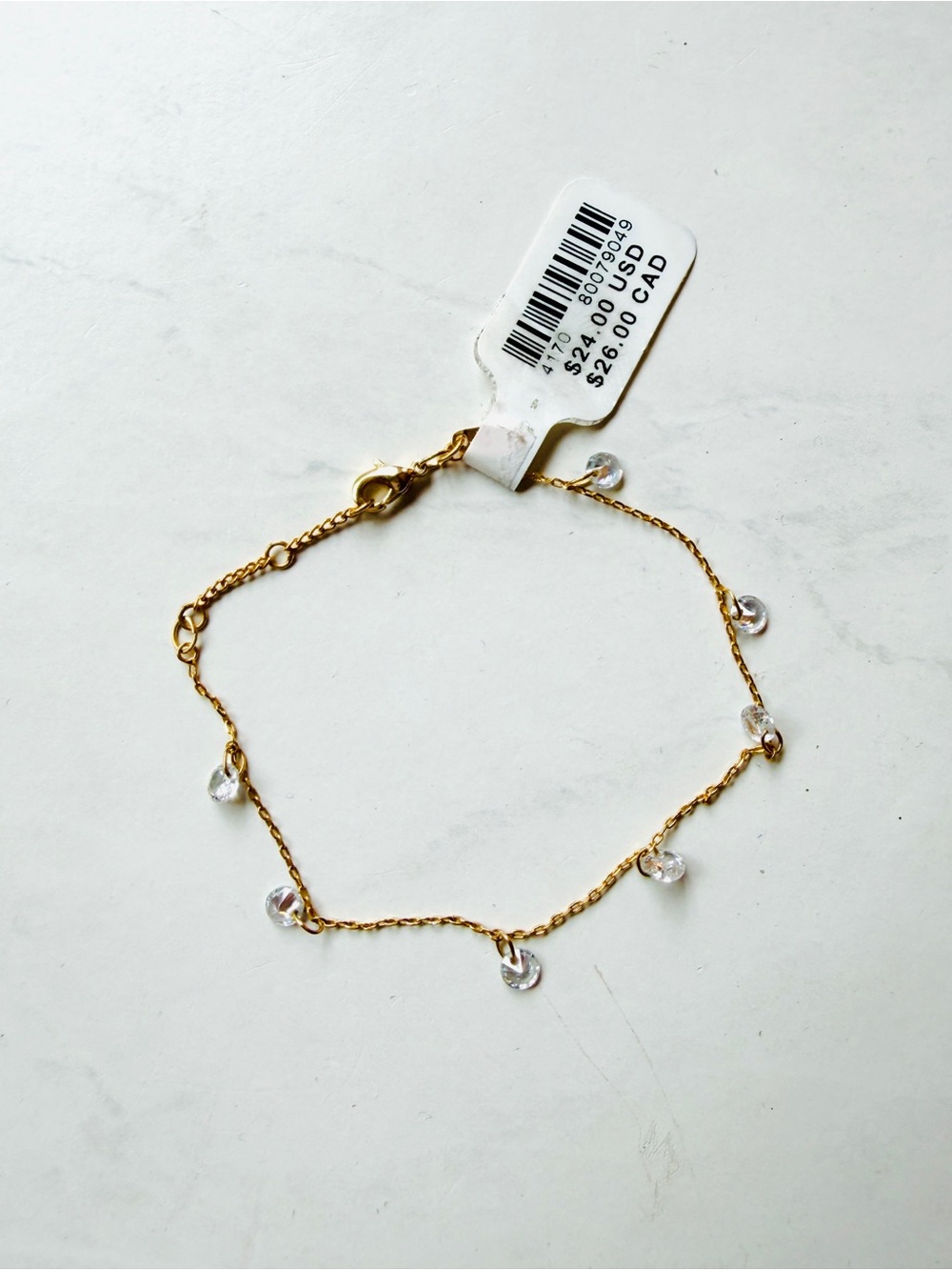 NWT Anthropologie Floating Crystal Bracelet